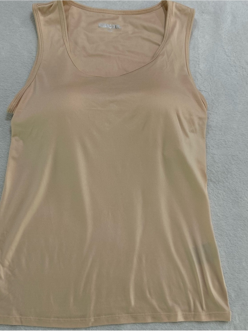 32 Degree Cool Women’s Sz S Sleeveless Tank Top With Built In Bra-Beige